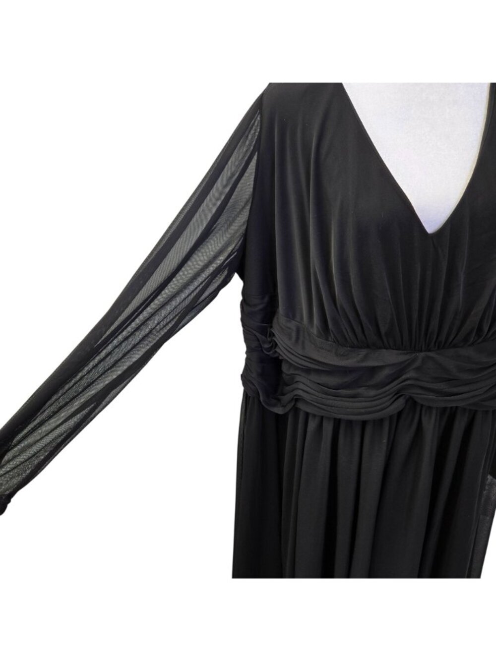 NWT DB Studio Celebrate Ruched Waist Long Sleeve Special Occasion Dress Size 26 - Picture 6 of 9